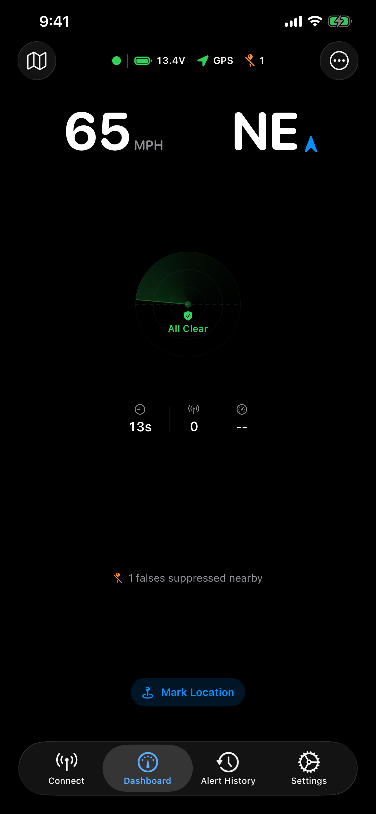 HUD mode for minimal distraction